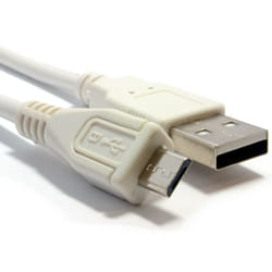 kenable HQ Shielded USB 2.0 A To MICRO B Data and Charging Cable WHITE 2m