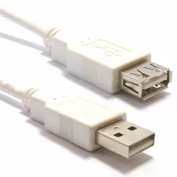 kenable 006870, 2 m, USB A, USB A, USB 2.0, 0.48 Gbit/s, White