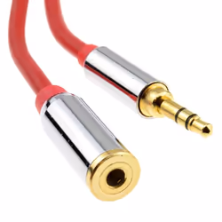 kenable 006918, 3.5mm, Male, 3.5mm, Female, 1.5 m, Red