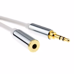 kenable 006926, 3.5mm, Male, 3.5mm, Female, 0.5 m, White