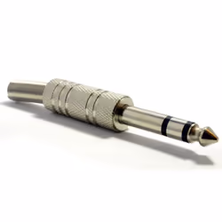 kenable 006932, 6.35mm, Metallic, Male, Straight, Metal, RoHS