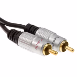 Pro Audio Metal 3.5mm Stereo Jack to 2 RCA Phono Plugs Cable Gold 1m