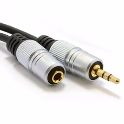 kenable 006947, 3.5mm, Male, 3.5mm, Female, 2 m, Black