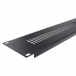 kenable 2U Blanking Plate for Comms Data Cabinet Rack 19 Vented Black