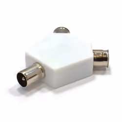 kenable 007024, Cable splitter, White, Male/Female, 1 pc(s), RF, RF