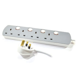 kenable 007081 power extension 10 m 4 AC outlet(s) White