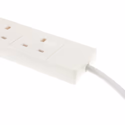 kenable 4 Gang Way UK 13A Trailing Socket Mains Power Extension Lead  2m w LED