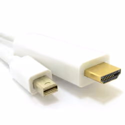kenable 007124, 2 m, Mini DisplayPort, HDMI, Male, Male, Gold