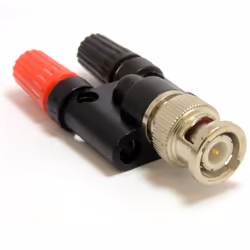 kenable BNC Plug to 2 x 4mm Test Lead Socket Adaptor OR Binding Post Coupler