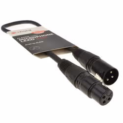kenable Balanced XLR Microphone Lead Male to Female Audio Cable BLACK 0.5m