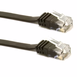 kenable FLAT CAT6 Ethernet LAN Patch Cable Low Profile GIGABIT RJ45 10m BLACK