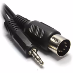kenable 007233, DIN (5-pin), Male, 3.5mm, Male, 3 m, Black