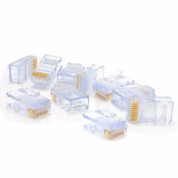 kenable 007271, RJ48, Transparent, Male, Straight, 24/28, Gold