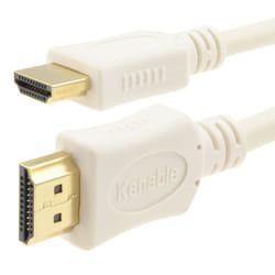 kenable HDMI 1.4 High Speed Cable for 3D TV with Ethernet & ARC White 15m