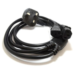 kenable 007294 power cable Black 2 m Power plug type G 2 x C13 coupler