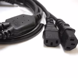 kenable 007294 power cable Black 2 m Power plug type G 2 x C13 coupler