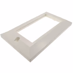 kenable Faceplate 4 Port Bevelled Double Gang 146 x 86mm for RJ45 Modules