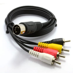 kenable 007352 audio cable 1 m DIN (5-pin) 4 x RCA Black