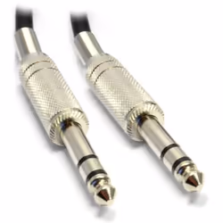 kenable 007384, 6.35mm TRS, Male, 6.35mm TRS, Male, 3 m, Black