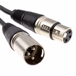 kenable 007392, XLR (3-pin), Female, XLR (3-pin), Male, 5 m, Black