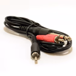 kenable 007395 audio cable 1 m 6.35mm 2 x RCA Black, Red