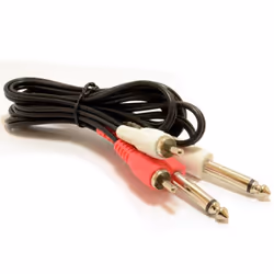 kenable 007399 audio cable 2 m 2 x RCA 2 x 6.35mm Black