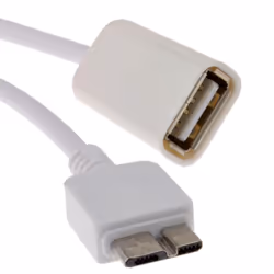 kenable 007400, 0.13 m, USB A, Micro-USB B, USB 3.2 Gen 1 (3.1 Gen 1), White