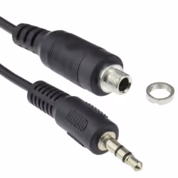 kenable 007405, 3.5mm, Female, 3.5mm, Male, 3 m, Black