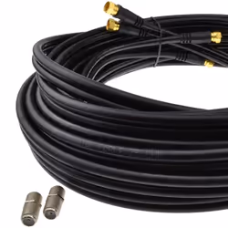 kenable 007410 coaxial cable RG-6/U 10 m 2x F Black
