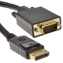 kenable DisplayPort Plug to SVGA VGA 15 Pin Male Plug Video Cable GOLD 5m
