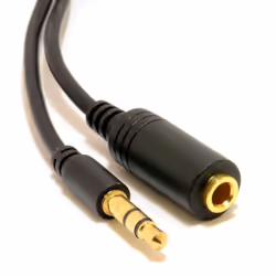kenable 007538, 3.5mm, Male, 3.5mm, Female, 2 m, Black