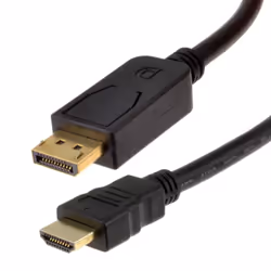 kenable 007546, HDMI Type A (Standard), DisplayPort, Male, Male, Black