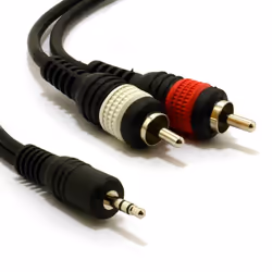 kenable 007549, 3.5mm, Male, 2 x RCA, Male, 1.2 m, Black