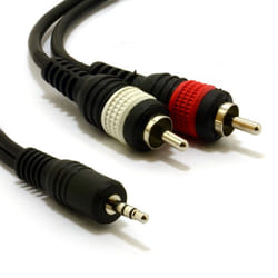 kenable 007549 audio cable 1.2 m 3.5mm 2 x RCA Black