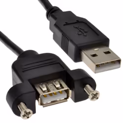 kenable 004323, 1 m, USB A, USB A, USB 2.0, Black