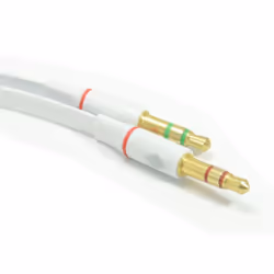 kenable 007636 audio cable 0.2 m 3.5mm 2 x 3.5mm White