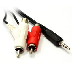 kenable 007665 audio cable 3 m 3.5mm 2 x RCA Black