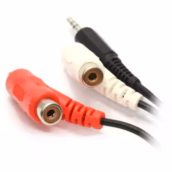 kenable 007665 audio cable 3 m 3.5mm 2 x RCA Black