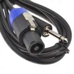 kenable 007673 audio cable 1.5 m 6.35mm Speakon Black
