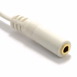 kenable 3.5mm Stereo Jack to Socket Headphone Extension GOLD Cable 15m White