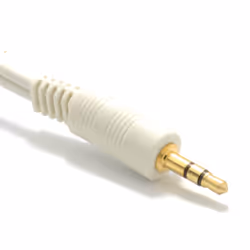 kenable 3.5mm Stereo Jack to Socket Headphone Extension GOLD Cable 15m White