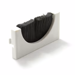 kenable 50mm x 25mm Cable Entry 180 Brush Plate   Insert for Face Plates White