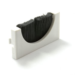 kenable 50mm x 25mm Cable Entry 180 Brush Plate   Insert for Face Plates White