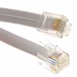 kenable 007732, 1 m, RJ12, RJ12, White, Male, Male