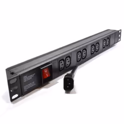 kenable 007758, Horizontal, Aluminium, Black, 8 AC outlet(s), C13 coupler, C14 coupler