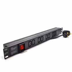 kenable 007762, Horizontal, Aluminium, Black, 8 AC outlet(s), C13 coupler, Type G