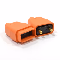 kenable 2 Pin Heavy Duty Rubber 10 Amp In Line Coupler Connector Orange