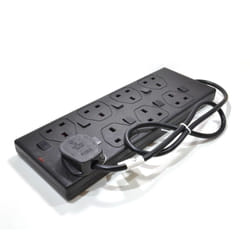 kenable 007867 power extension 1 m 8 AC outlet(s) Black