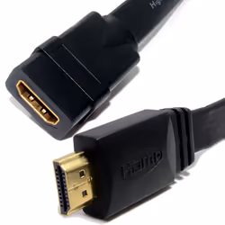 kenable FLAT HDMI High Speed Extension Cable Male Plug To Female Socket 1m