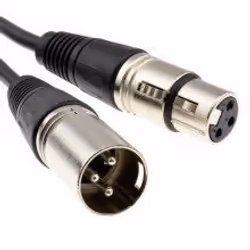kenable 007903, XLR, Male, XLR, Male, 0.75 m, Black